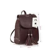 Rucsac dama din piele naturala DiAmanti Giuseppe Bordo Scuro